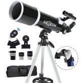 Telescope for Adults & Beginner Astronomers - 80mm Aperture 600mm Fully Multi-Coated High Transmission Coatings with AZ Mount Tripod Phone Adapter, Carrying Bag, Wireless Control.