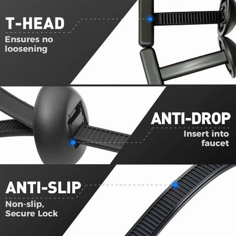 Multifunctional Nylon Cable Tie Buckles (50/100/150 Pcs) - UV Resistant Fasteners for Car Repair & Daily Use