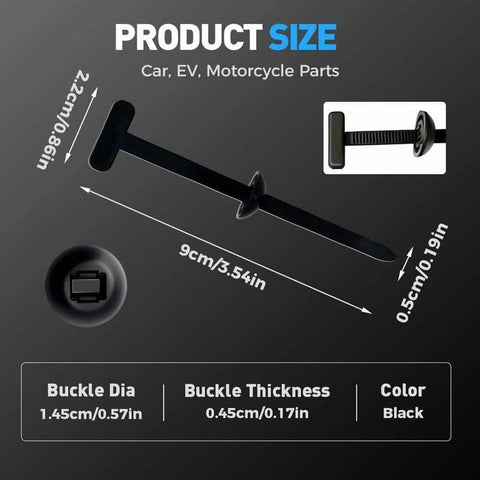Multifunctional Nylon Cable Tie Buckles (50/100/150 Pcs) - UV Resistant Fasteners for Car Repair & Daily Use