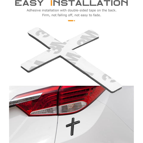 Christian Cross Exterior Car Decal - Versatile Decor Sticker for All Vehicles (Cars/SUVs/Motorcycles)