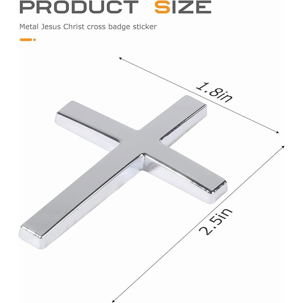 Christian Cross Exterior Car Decal - Versatile Decor Sticker for All Vehicles (Cars/SUVs/Motorcycles)
