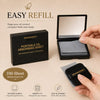 Multi-Pack Natural Plant Fiber Face Oil Blotting Papers with Mirror, Puff & Extra Refill Packs, Oil Absorbing Sheets Prevent Makeup Smudge, Compact Portable Design for Salon, Date Nights & Daily Make