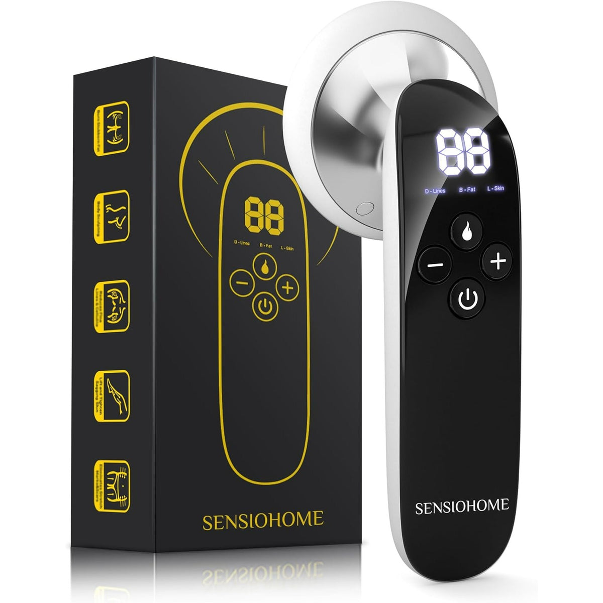 Body Contouring Machine, Handheld Cordless Cellulite Massager for Eliminating Fat from Abdomen, Waist, Arms, Hips and Legs, Best Gift for Men and Women